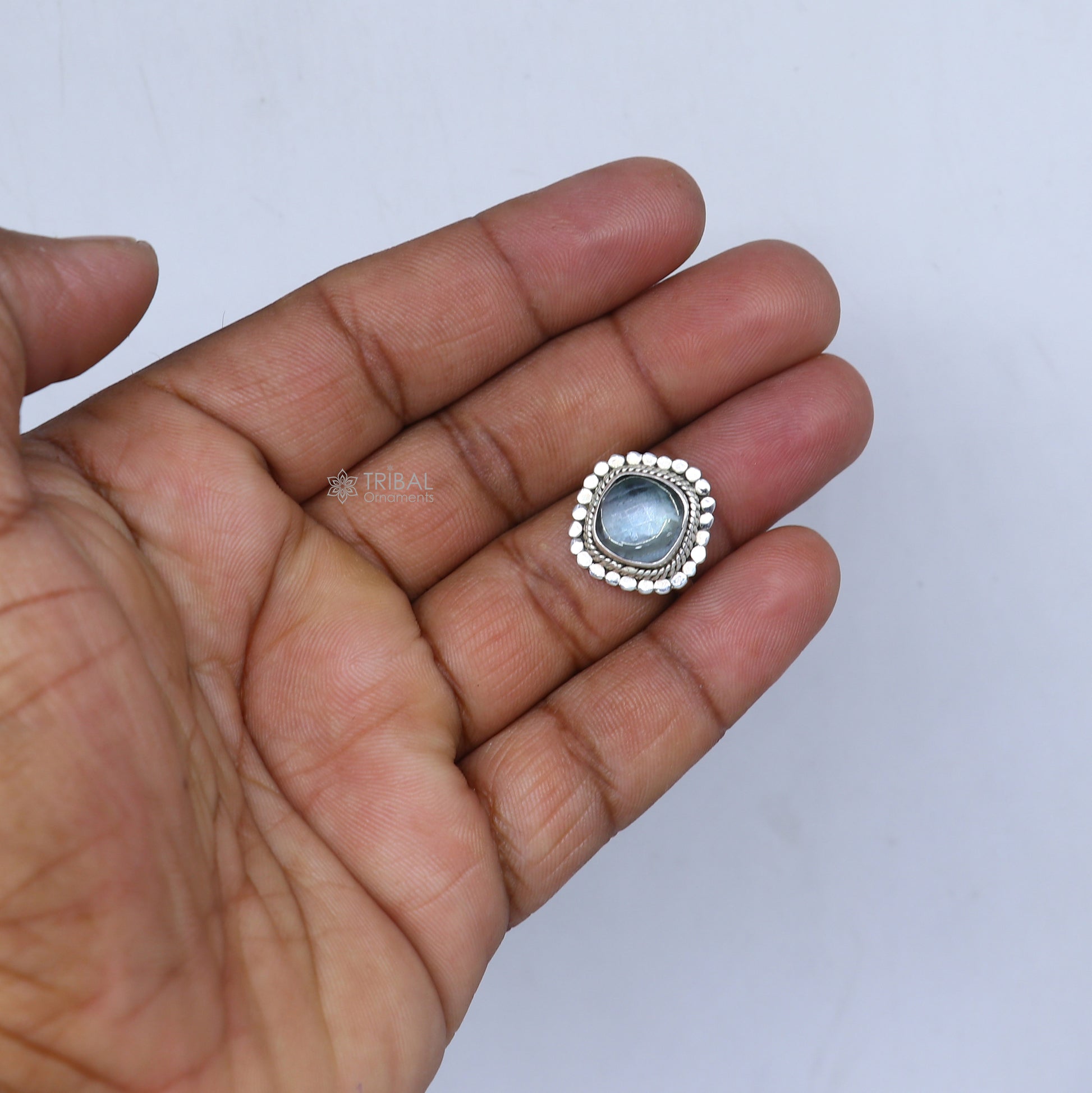 925 sterling silver black stone ring Jewelry sr723 - TRIBAL ORNAMENTS