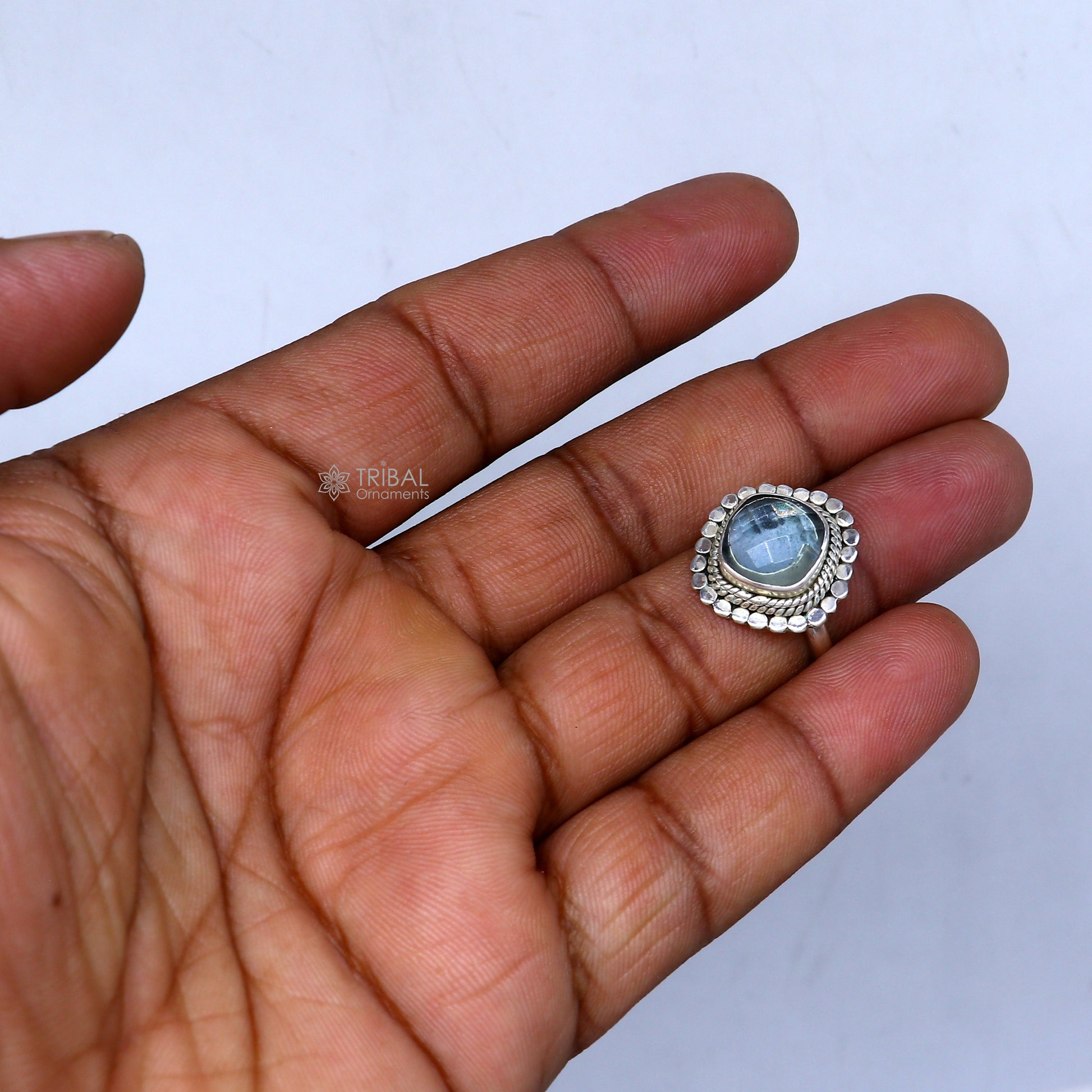 925 sterling silver black stone ring Jewelry sr723 - TRIBAL ORNAMENTS