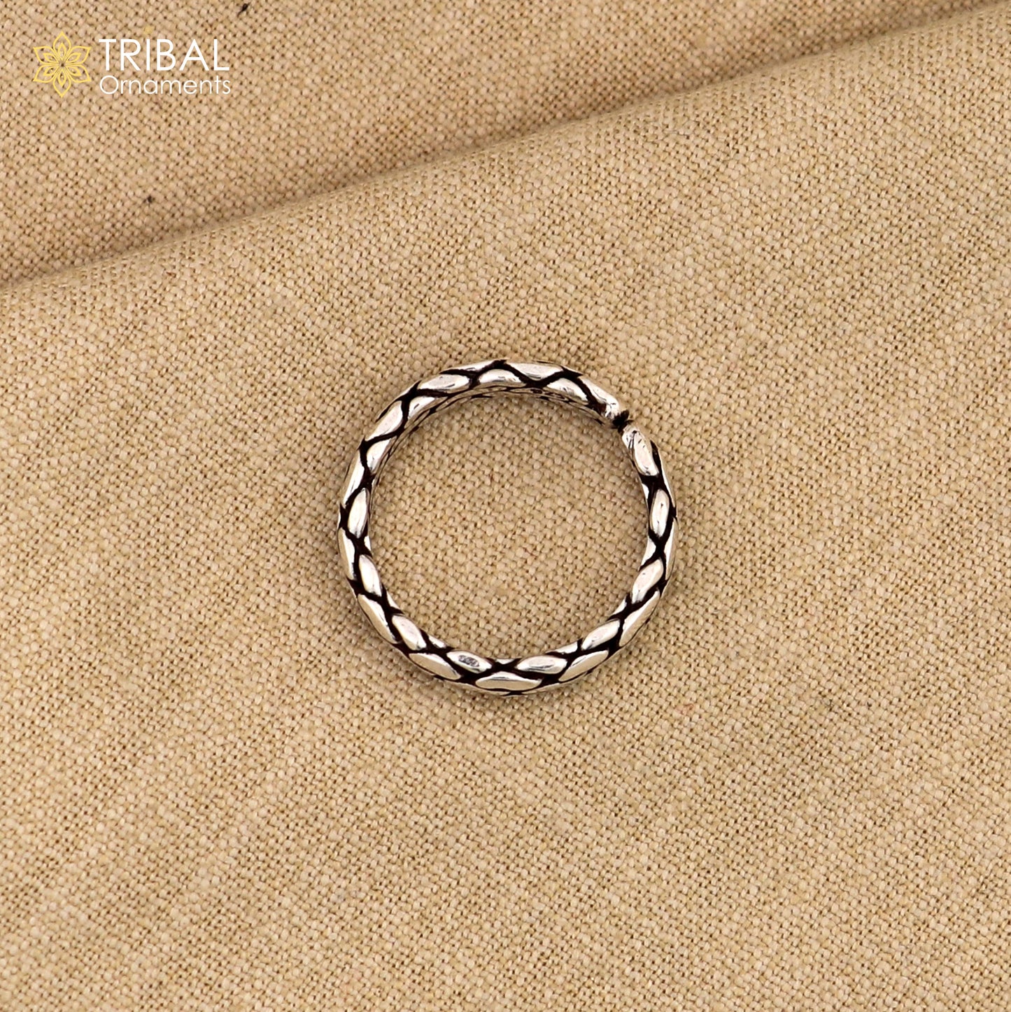 925 sterling silver block pattern stylish ring unisex Jewelry sr793 - TRIBAL ORNAMENTS