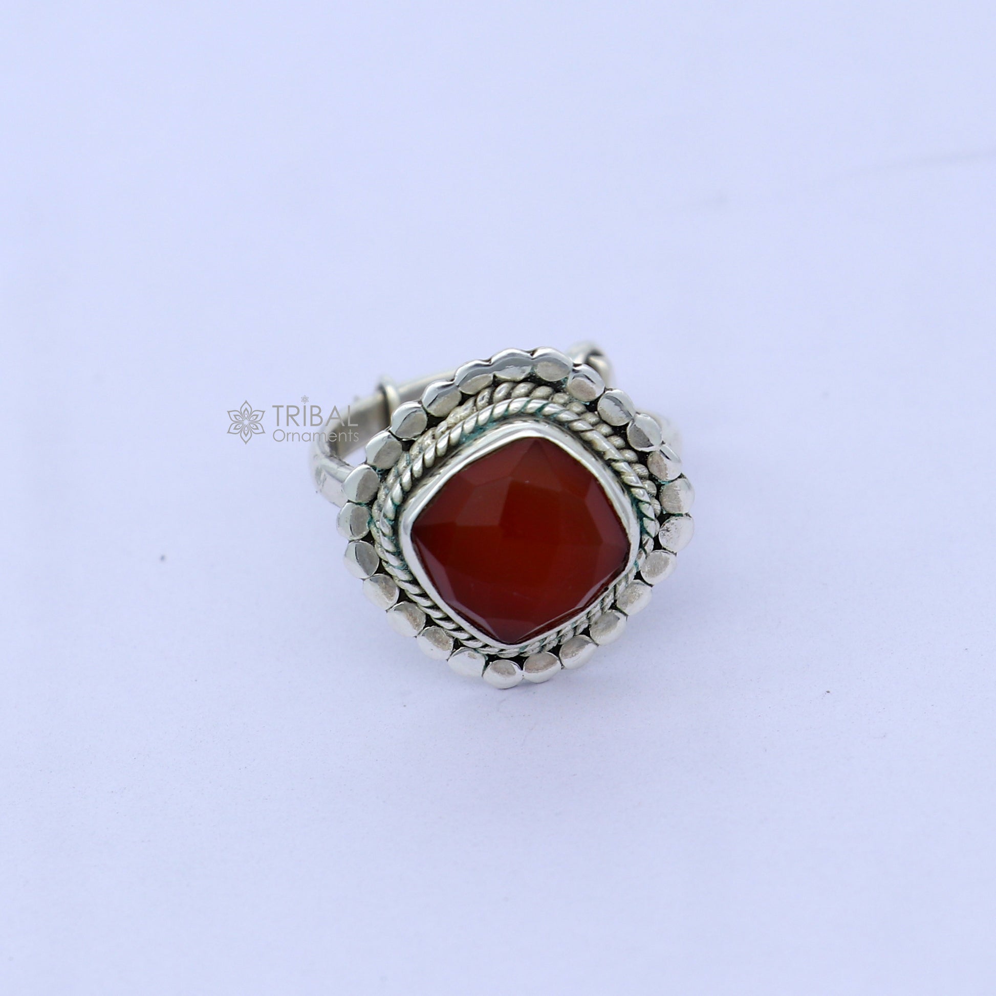 925 sterling silver carnelian ring Jewelry sr722 - TRIBAL ORNAMENTS