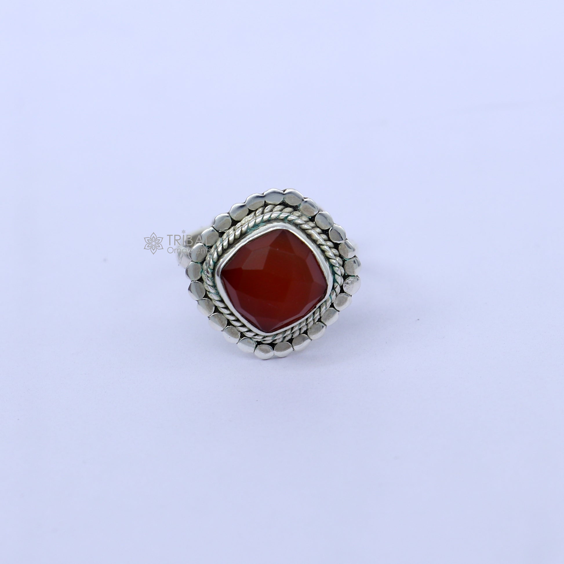 925 sterling silver carnelian ring Jewelry sr722 - TRIBAL ORNAMENTS