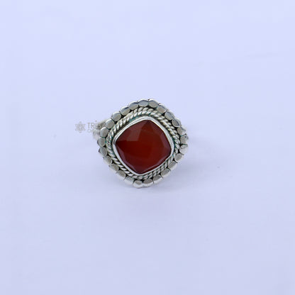 925 sterling silver carnelian ring Jewelry sr722 - TRIBAL ORNAMENTS