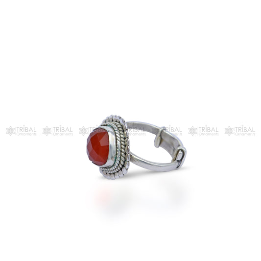 925 sterling silver carnelian ring Jewelry sr722 - TRIBAL ORNAMENTS