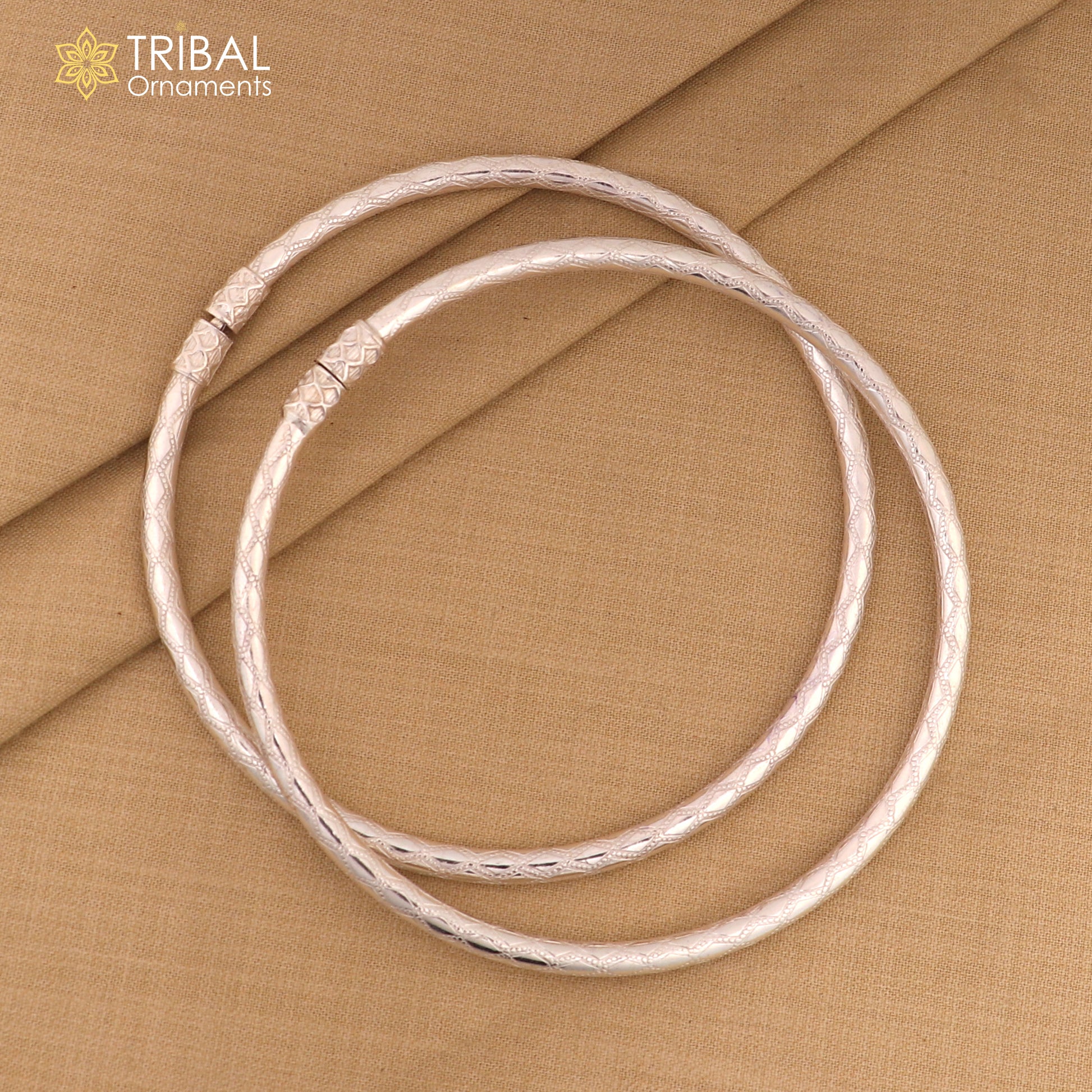 925 Sterling silver checks design traditional women's customized foot kada ankle kada bracelet tribal jewelry nsfk145 - TRIBAL ORNAMENTS