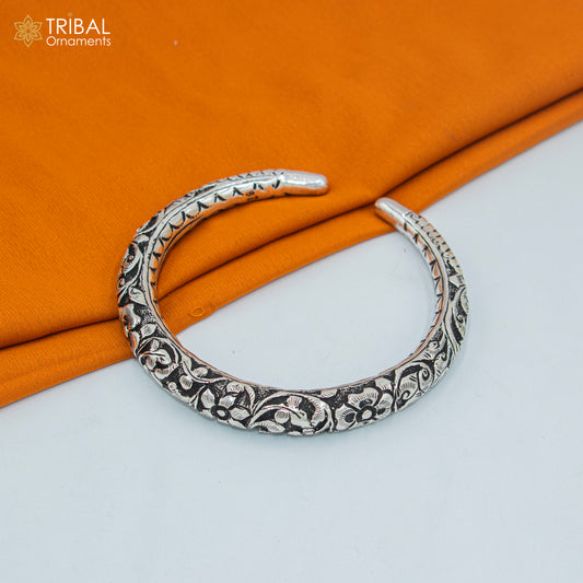 925 sterling silver chitai work customized foot anklet kada ethnic jewelry nsfk132 - TRIBAL ORNAMENTS
