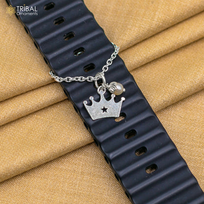 925 sterling silver crown design watch charms wsc010 - TRIBAL ORNAMENTS