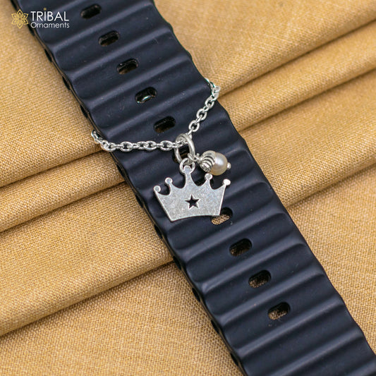 925 sterling silver crown design watch charms wsc010 - TRIBAL ORNAMENTS