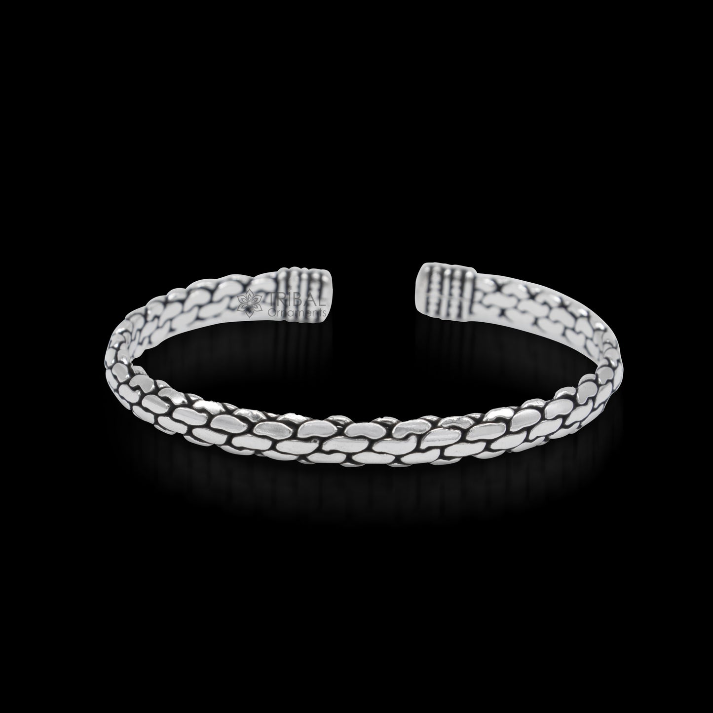 925 sterling silver cuff bracelet kada, amazing unisex vintage style handmade daily use ethnic bangles  kada cuff128 - TRIBAL ORNAMENTS