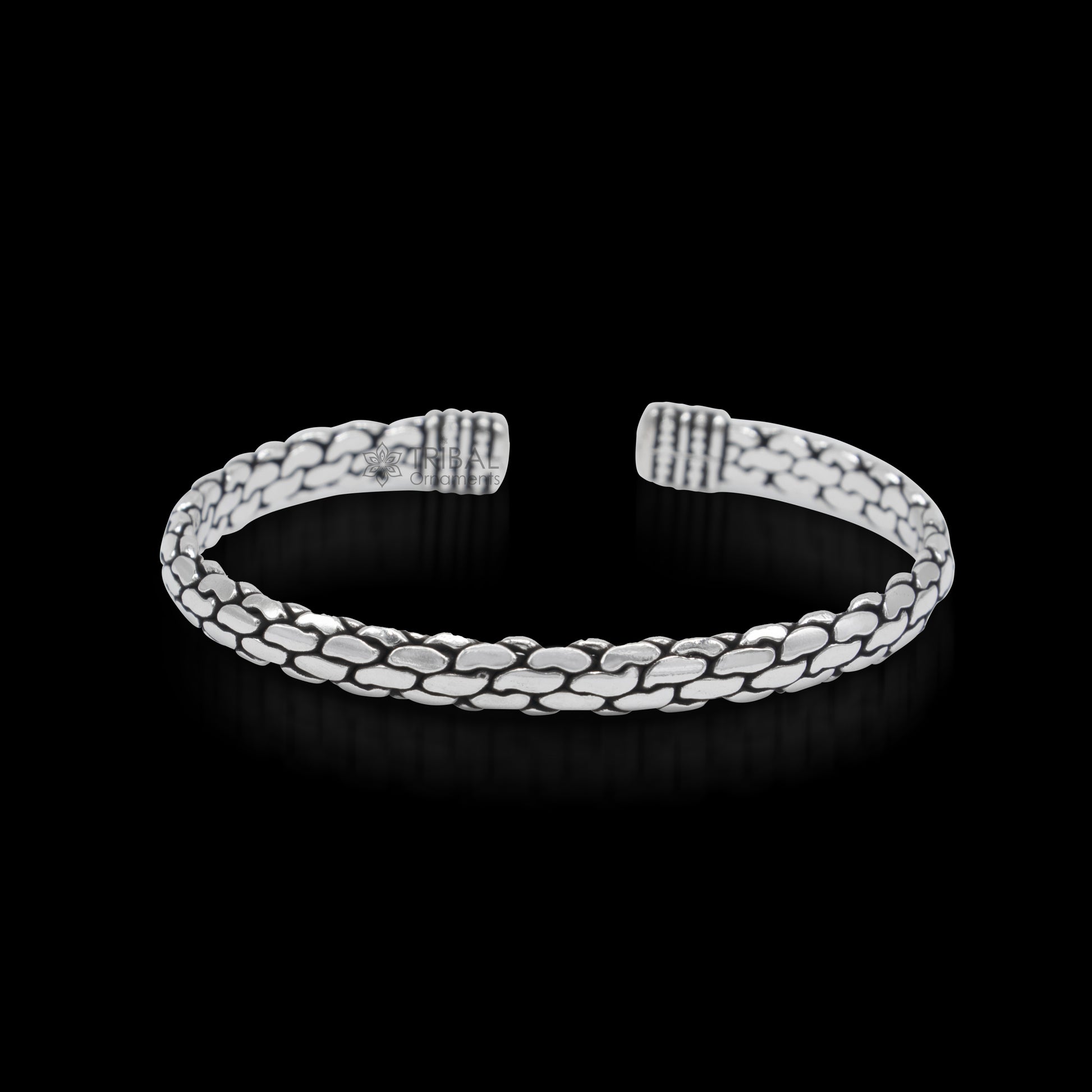 925 sterling silver cuff bracelet kada, amazing unisex vintage style handmade daily use ethnic bangles  kada cuff128 - TRIBAL ORNAMENTS
