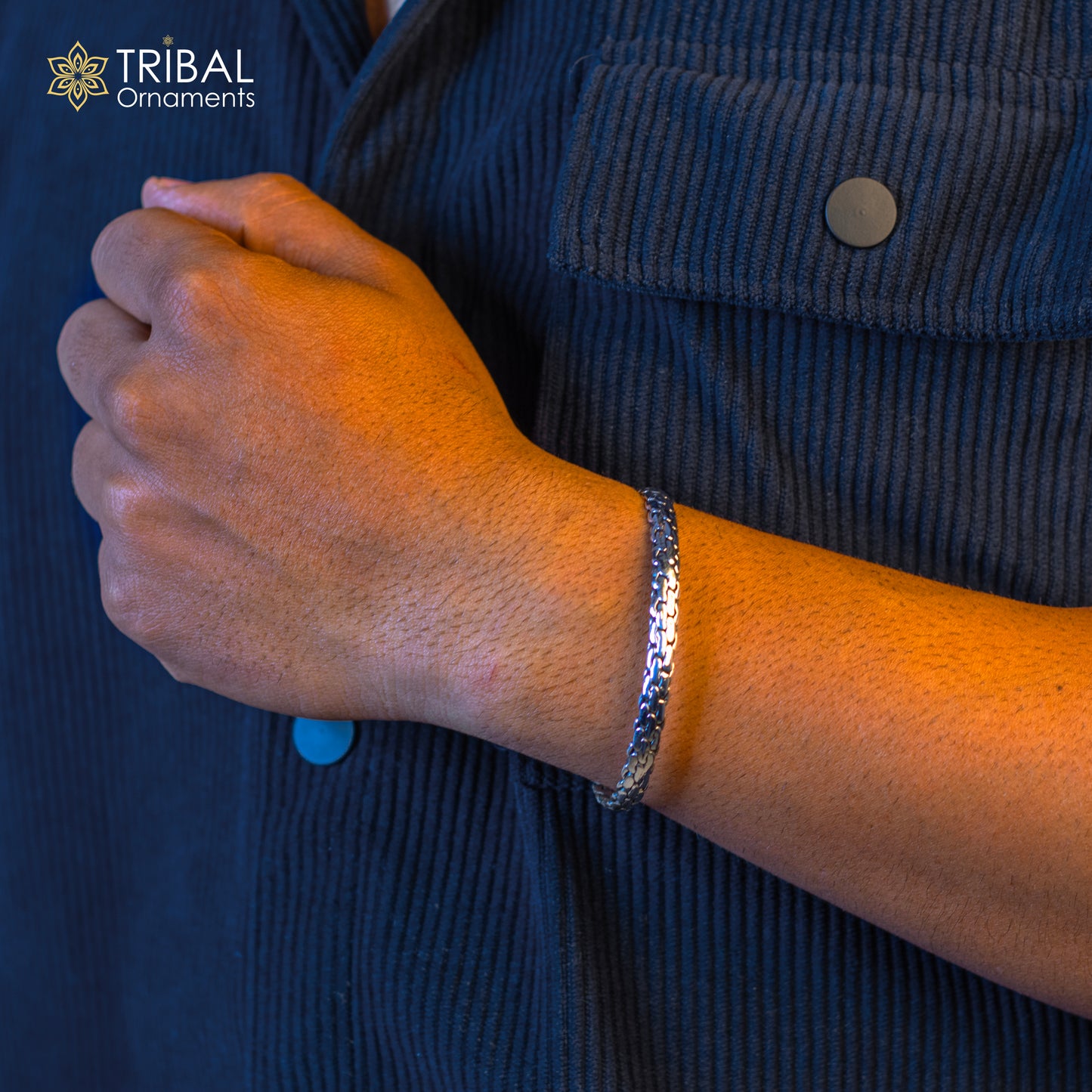 925 sterling silver cuff bracelet kada, amazing unisex vintage style handmade daily use ethnic bangles  kada cuff128 - TRIBAL ORNAMENTS