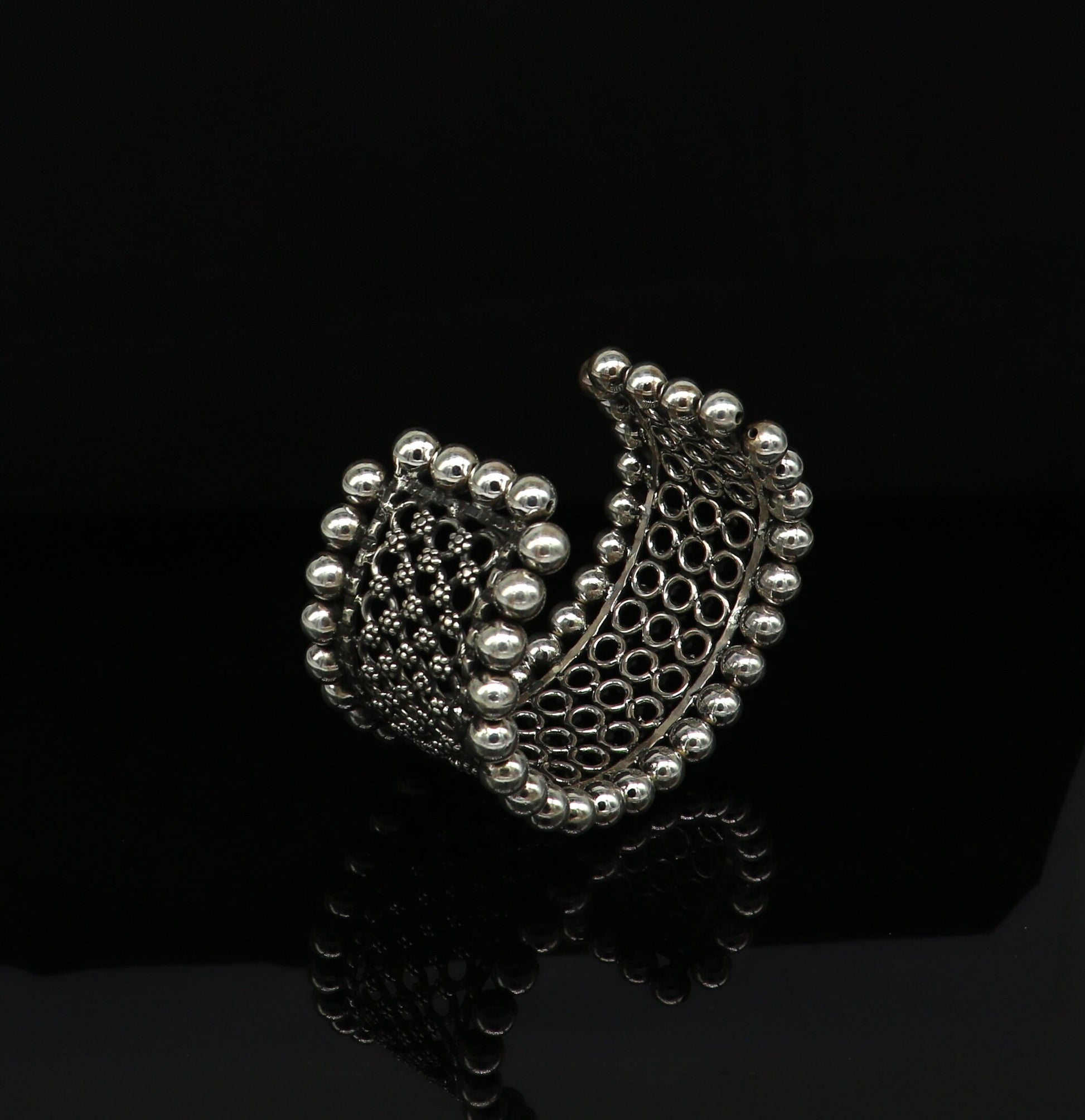 Vintage design 925 sterling silver customized adjustable cuff bracelet, excellent wedding gifting unisex cuff bangle bracelet kada cuff11 - TRIBAL ORNAMENTS