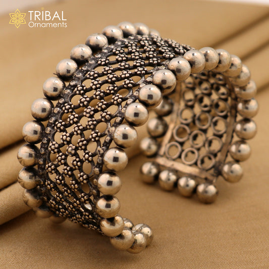 925 sterling silver customized adjustable cuff bracelet, excellent wedding gifting unisex cuff bangle bracelet kada cuff11 - TRIBAL ORNAMENTS