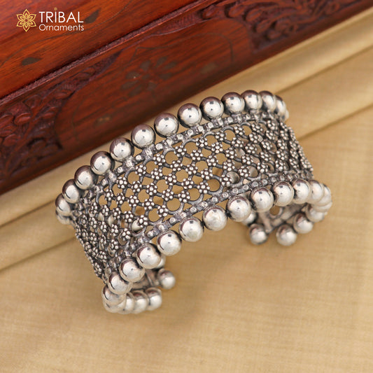 925 sterling silver customized adjustable cuff bracelet, excellent wedding gifting unisex cuff bangle bracelet kada cuff11 - TRIBAL ORNAMENTS