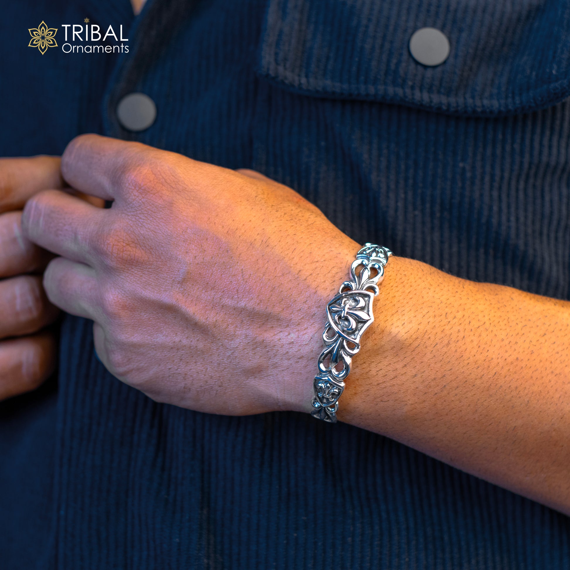 925 sterling silver customized adjustable tribal cuff bracelet kada, excellent cuff bangle bracelet Tribal ethnic boho jewelry cuff98 - TRIBAL ORNAMENTS