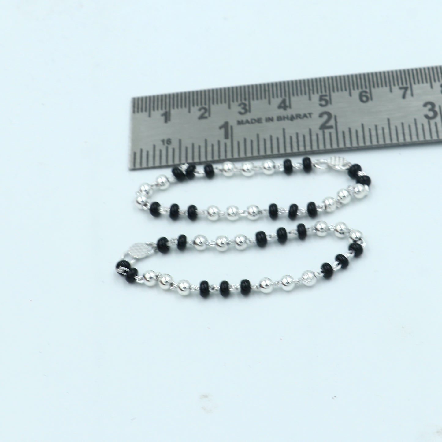 925 sterling silver customized black beads krishna necklace or baby Nazariya bracelet or anklets protect from evil eyes baby bracelet bbr504 - TRIBAL ORNAMENTS