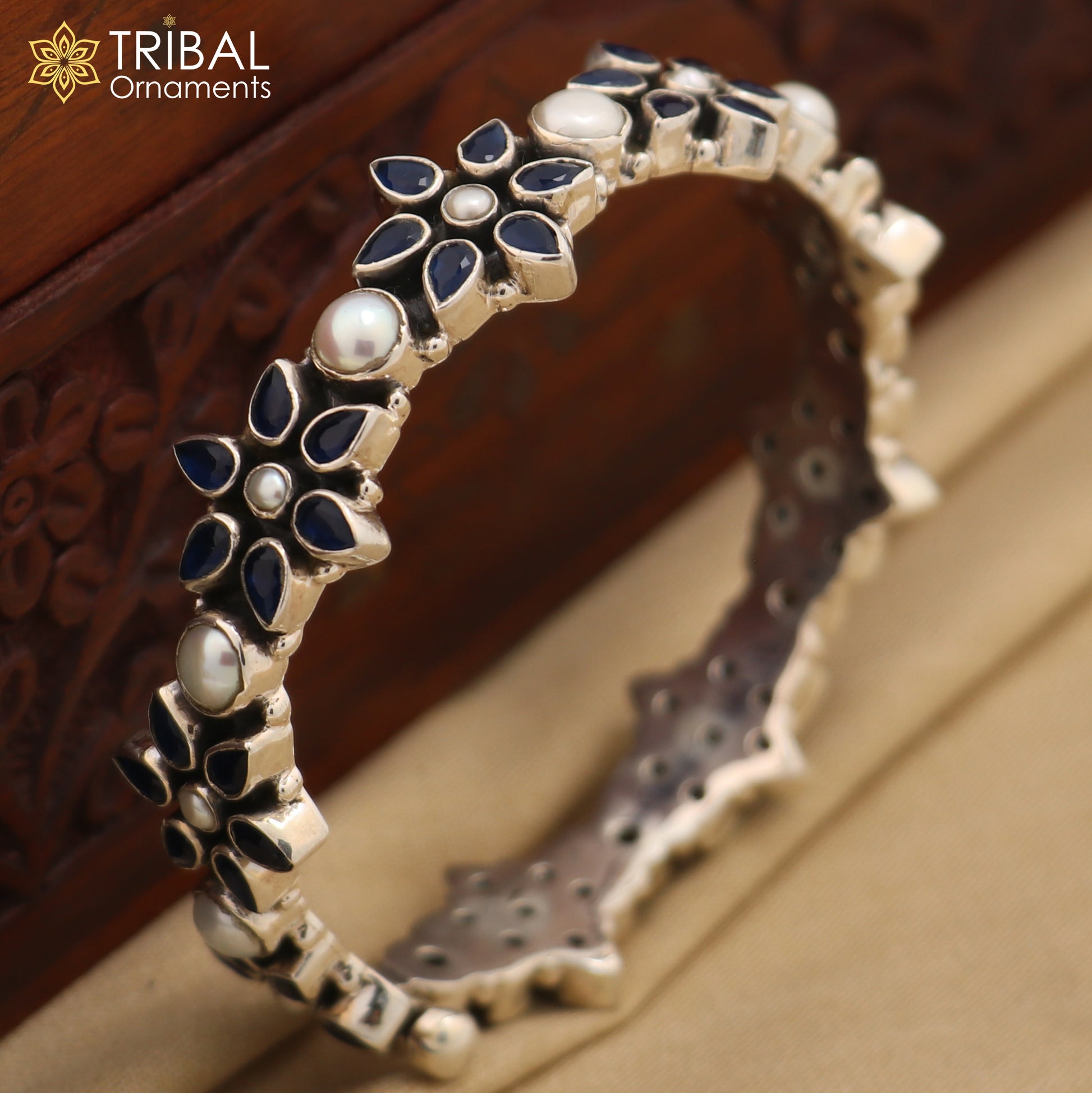 925 sterling silver customized design green cut stone bangle bracelet gorgeous vintage tribal jewelry nba164 - TRIBAL ORNAMENTS