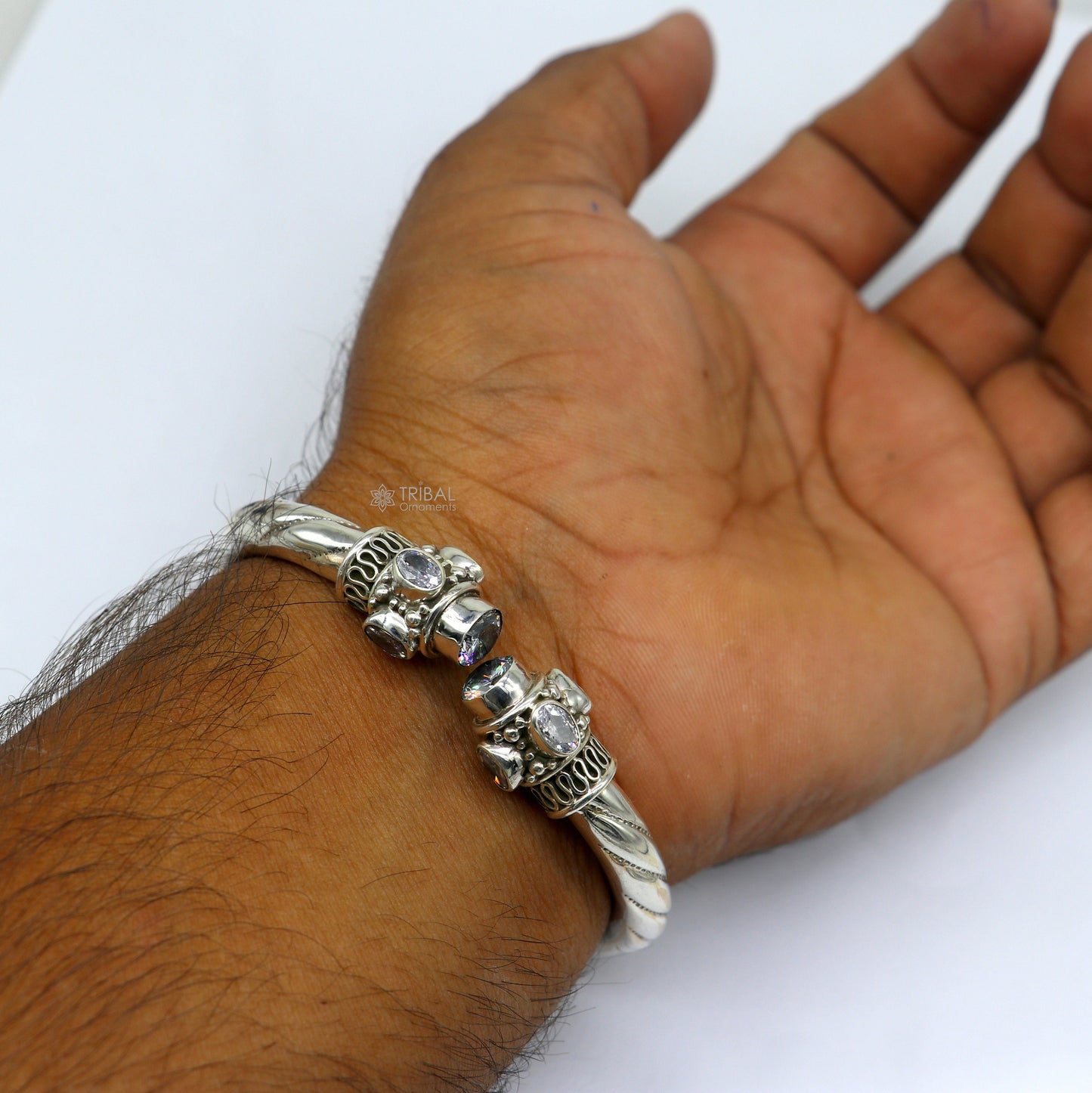 925 sterling silver customized flexible bangle bracelet, unique stylish best gifting bangle, blue turquoise stone jewellery nsk842 - TRIBAL ORNAMENTS