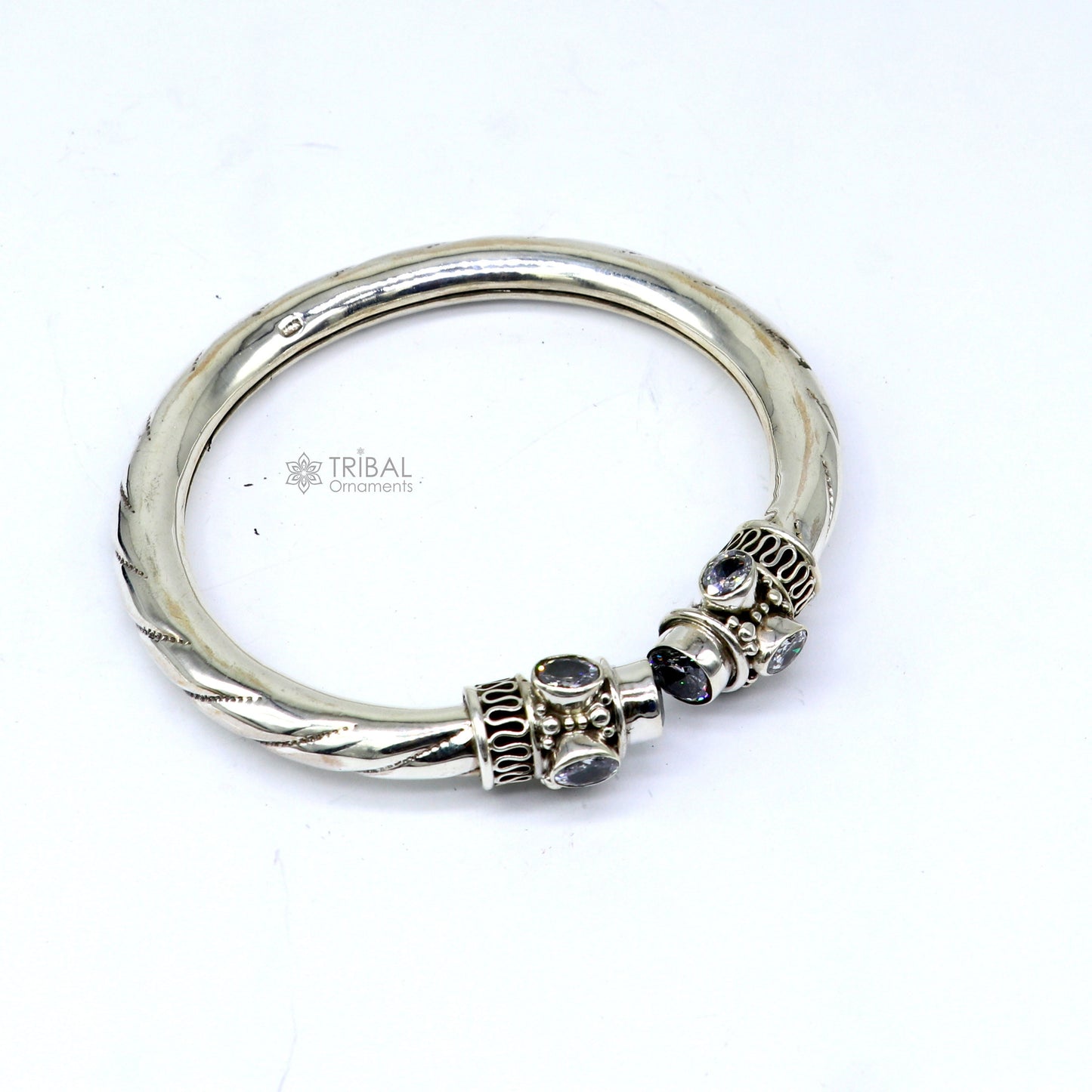 925 sterling silver customized flexible bangle bracelet, unique stylish best gifting bangle, blue turquoise stone jewellery nsk842 - TRIBAL ORNAMENTS