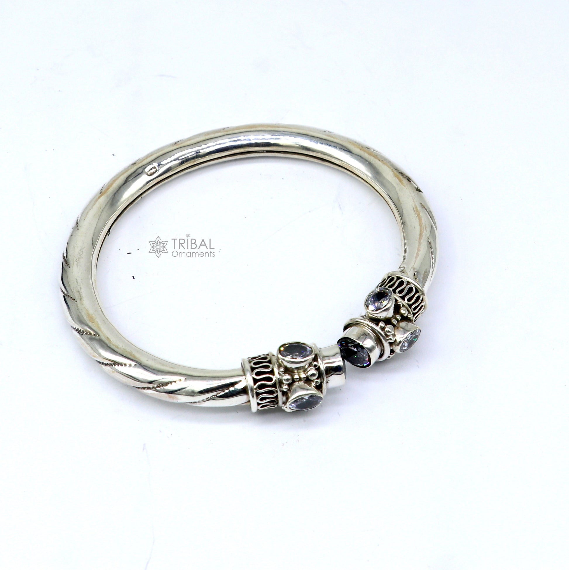 925 sterling silver customized flexible bangle bracelet, unique stylish best gifting bangle, blue turquoise stone jewellery nsk842 - TRIBAL ORNAMENTS