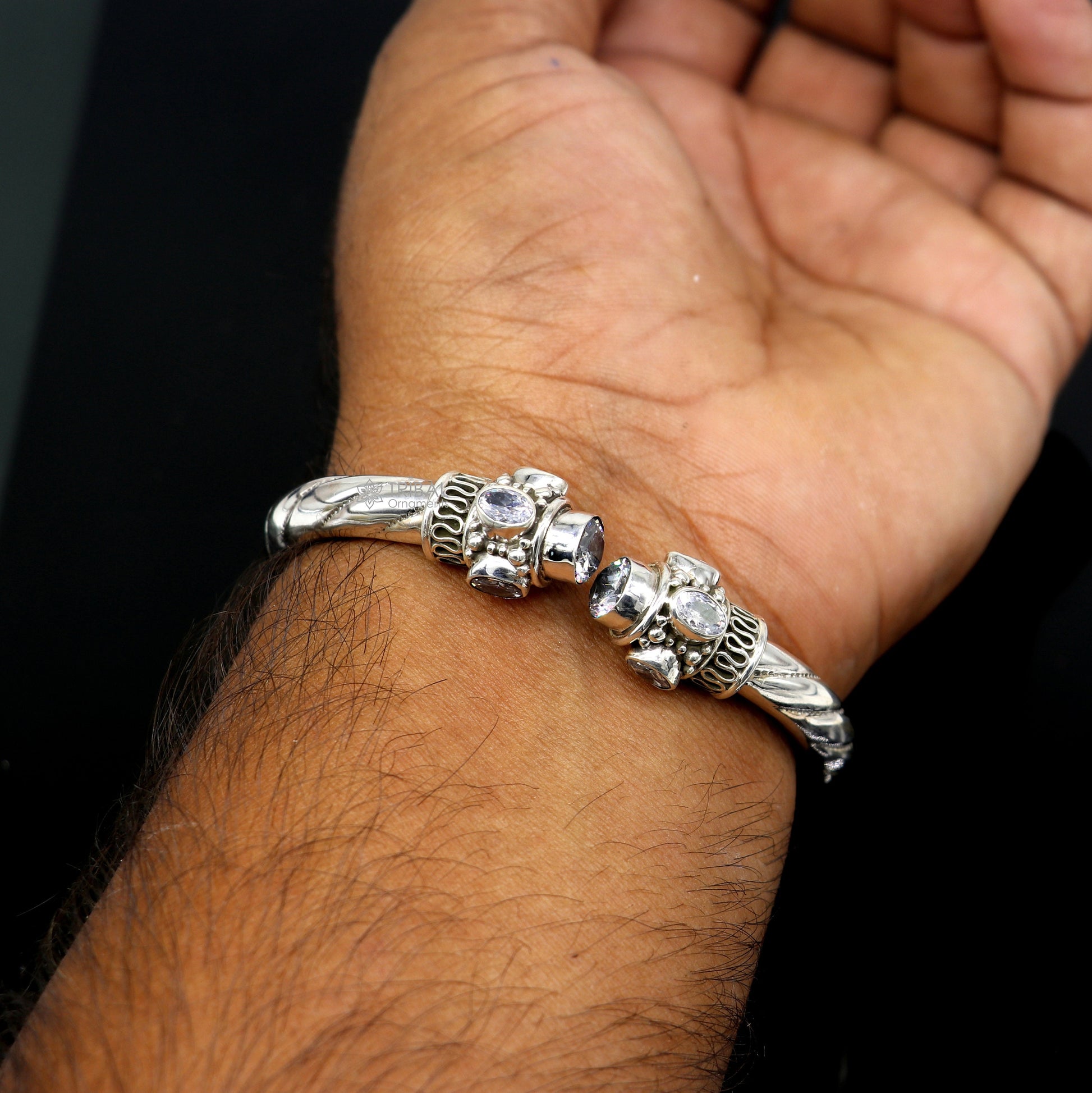 925 sterling silver customized flexible bangle bracelet, unique stylish best gifting bangle, blue turquoise stone jewellery nsk842 - TRIBAL ORNAMENTS