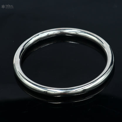 925 Sterling silver customized plain bangle kada tribal jewelry nsk915 - TRIBAL ORNAMENTS