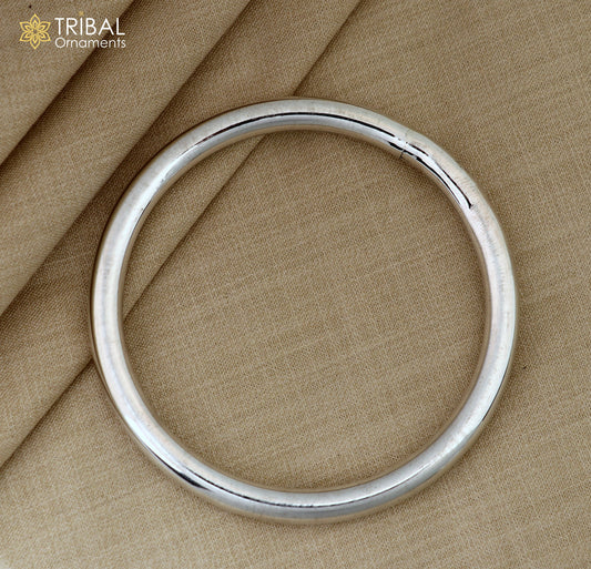 925 Sterling silver customized plain bangle kada tribal jewelry nsk915 - TRIBAL ORNAMENTS