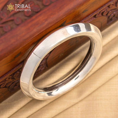 925 Sterling silver customized plain bangle kada tribal jewelry nsk916 - TRIBAL ORNAMENTS