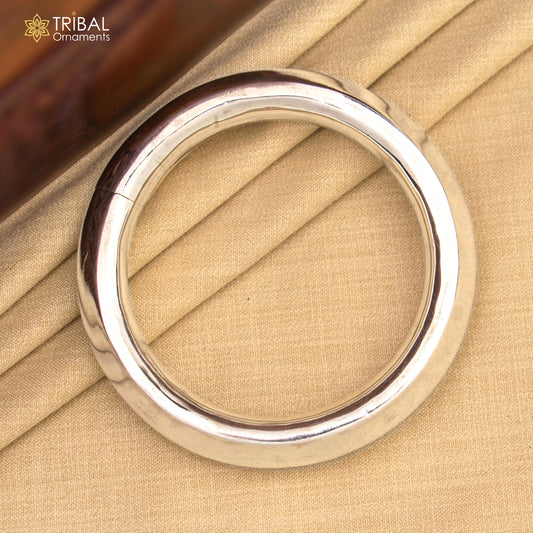 925 Sterling silver customized plain bangle kada tribal jewelry nsk916 - TRIBAL ORNAMENTS