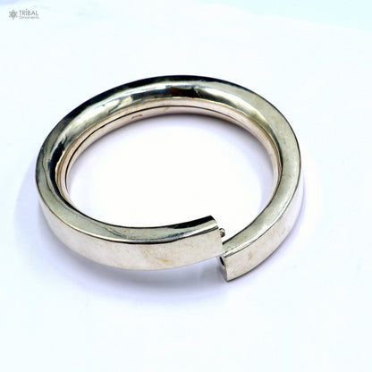 925 Sterling silver customized plain bangle kada tribal jewelry nsk917 - TRIBAL ORNAMENTS
