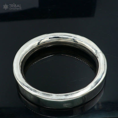 925 Sterling silver customized plain bangle kada tribal jewelry nsk917 - TRIBAL ORNAMENTS