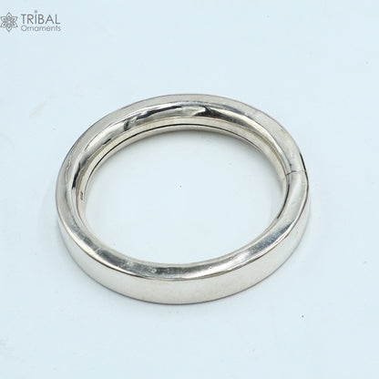 925 Sterling silver customized plain bangle kada tribal jewelry nsk917 - TRIBAL ORNAMENTS