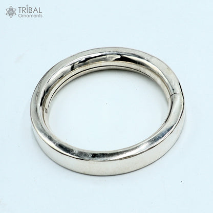 925 Sterling silver customized plain bangle kada tribal jewelry nsk917 - TRIBAL ORNAMENTS