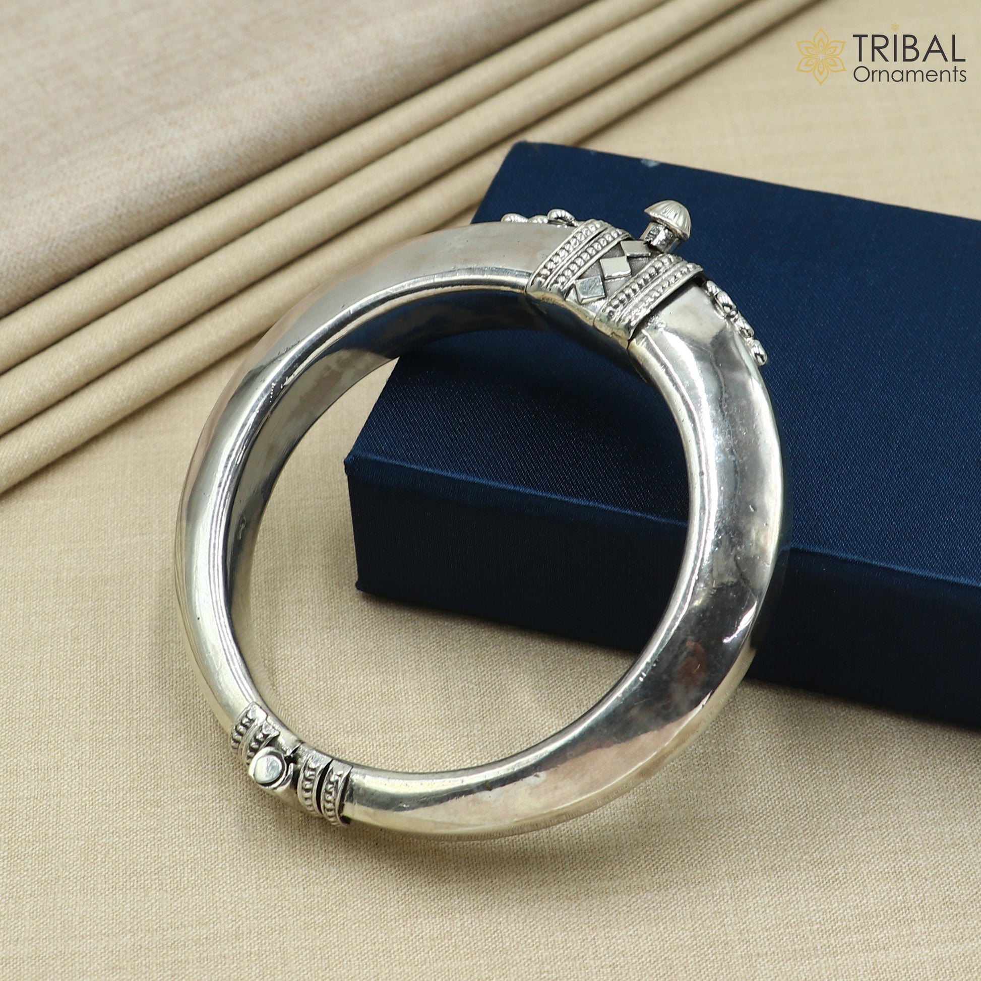 925 Sterling silver customized stylish bangle kada tribal jewelry nsk921 - TRIBAL ORNAMENTS