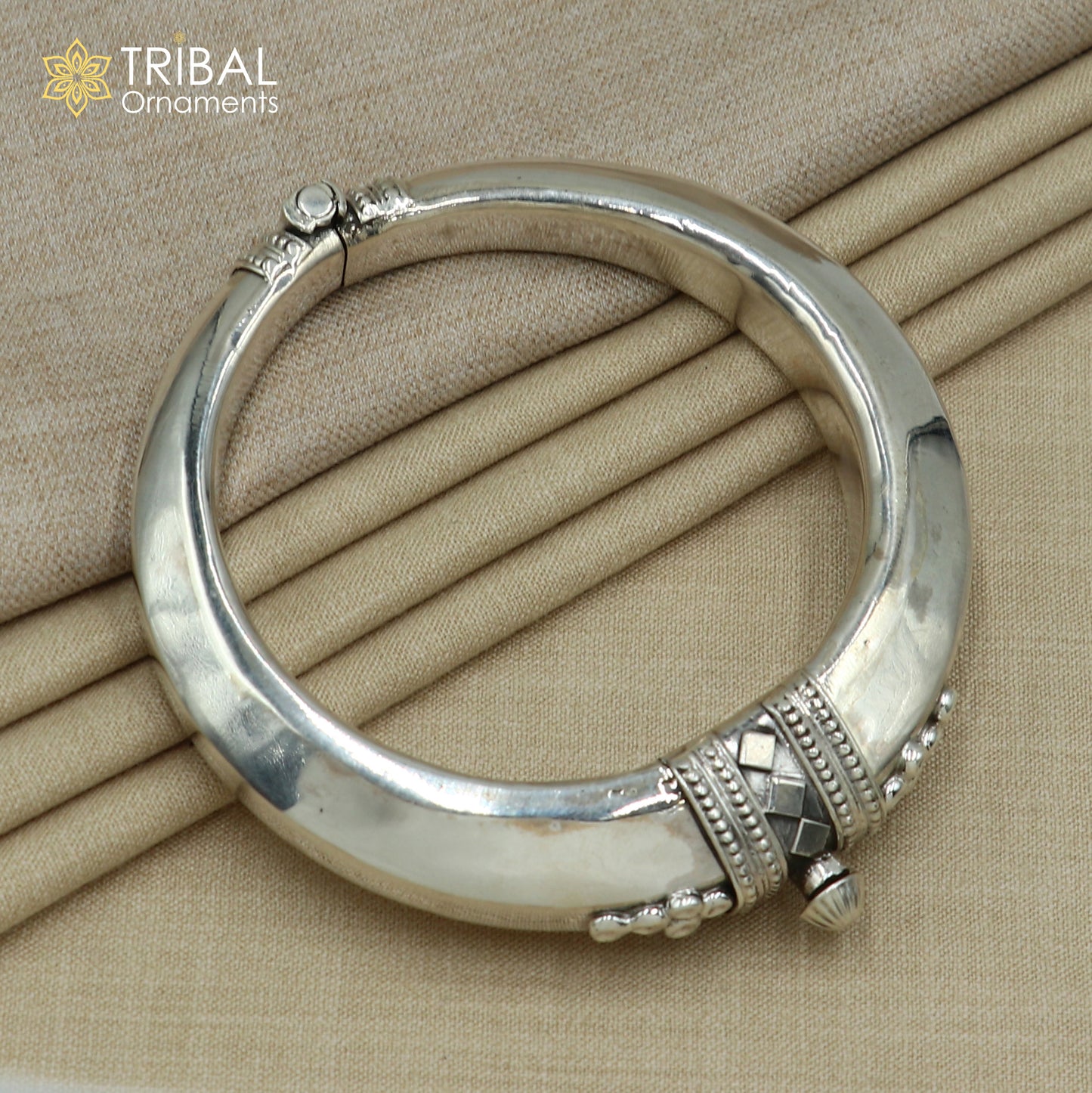 925 Sterling silver customized stylish bangle kada tribal jewelry nsk921 - TRIBAL ORNAMENTS