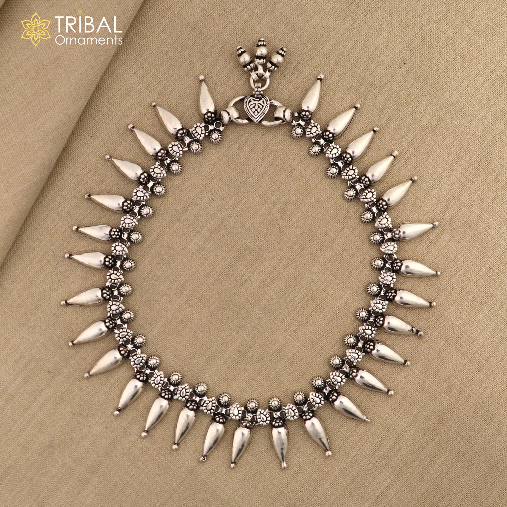 925 sterling silver dangling bells charm ankle bracelet, attractive bells anklets, foot bracelet trendy anklets for garba dance ank595 - TRIBAL ORNAMENTS