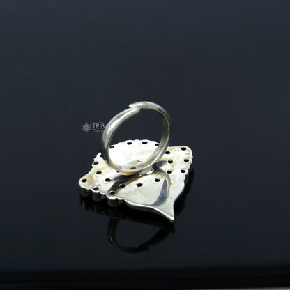 925 sterling silver diamond stone ring Jewelry sr718 - TRIBAL ORNAMENTS
