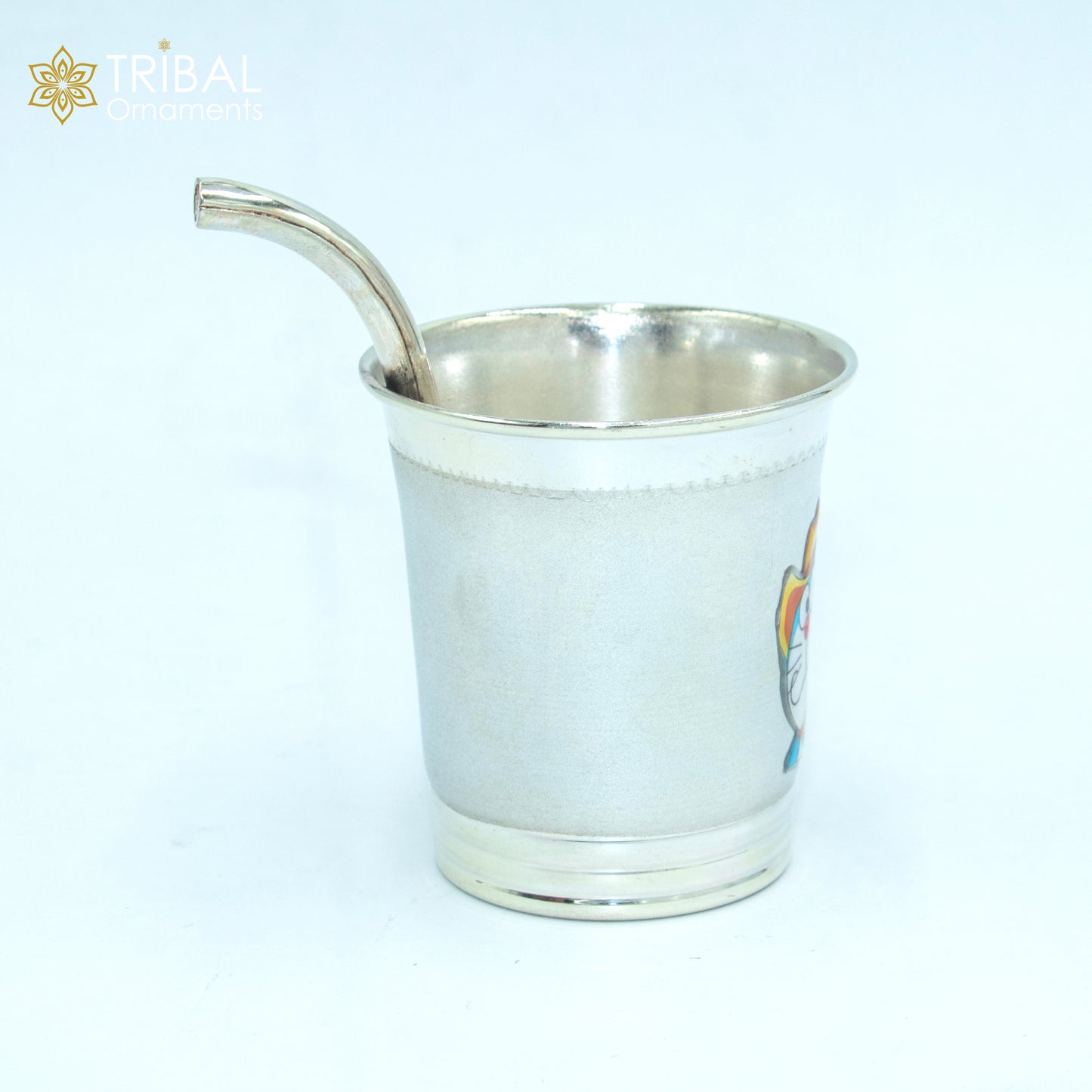 925 Sterling silver doorman cartoon design baby milk glass/ baby water glass/ best kids gifting article sv300 - TRIBAL ORNAMENTS