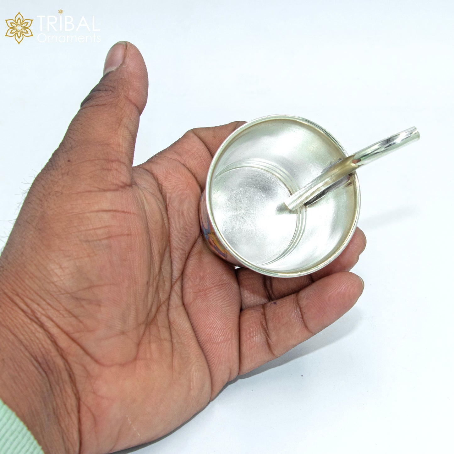 925 Sterling silver doorman cartoon design baby milk glass/ baby water glass/ best kids gifting article sv300 - TRIBAL ORNAMENTS