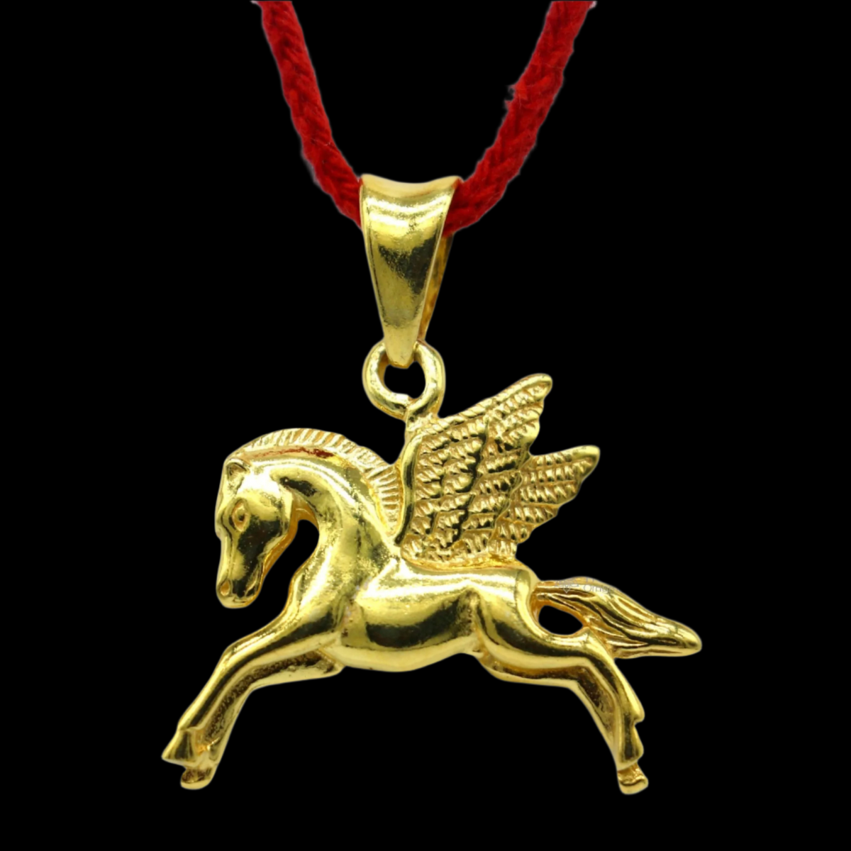 Sterling silver vintage horse Pegasus and unicorn pendant with elegant design, suitable for boys and girls, by TRIBAL ORNAMENTS.