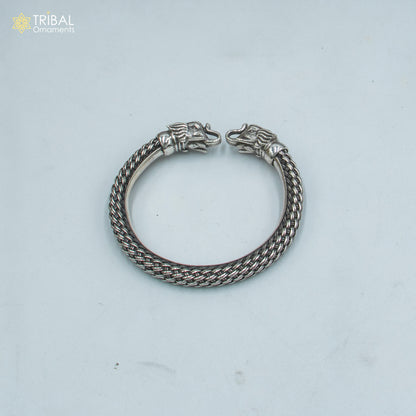 925 sterling silver Elephant bangle bracelet kada nsk902 - TRIBAL ORNAMENTS