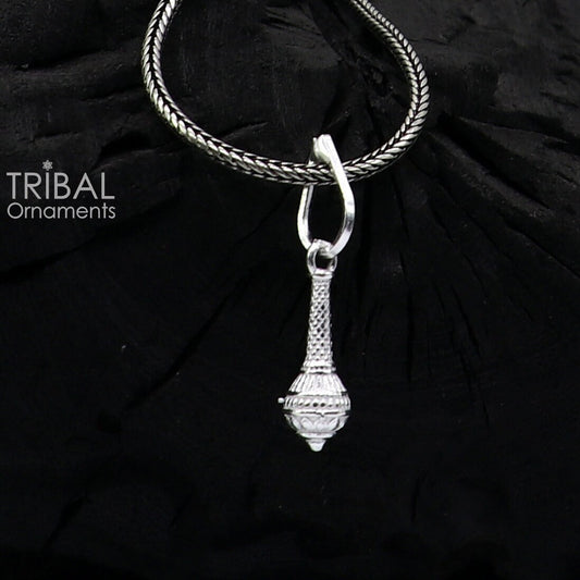 925 sterling silver excellent unique hanuman Weapon Gota/ Gada design stylish unisex gifting pendant jewelry nsp839 - TRIBAL ORNAMENTS