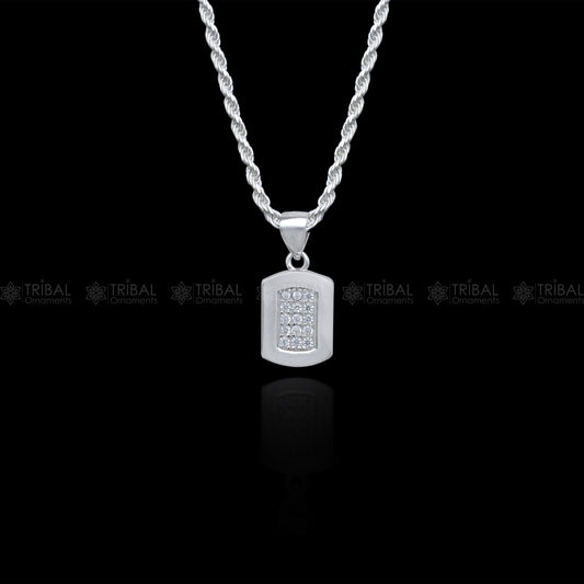 925 Sterling silver Fashionable diamond cubic zirconia stone  pendant set nsp974 - TRIBAL ORNAMENTS