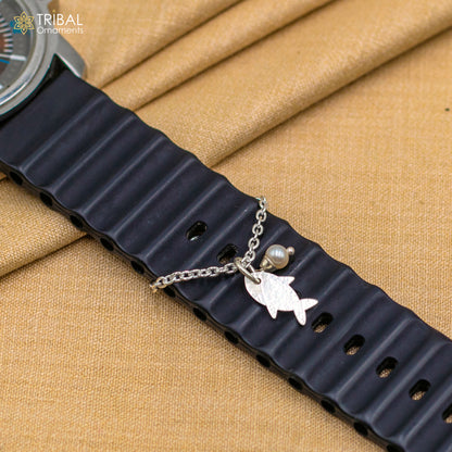 925 sterling silver fish design watch charms wsc08 - TRIBAL ORNAMENTS