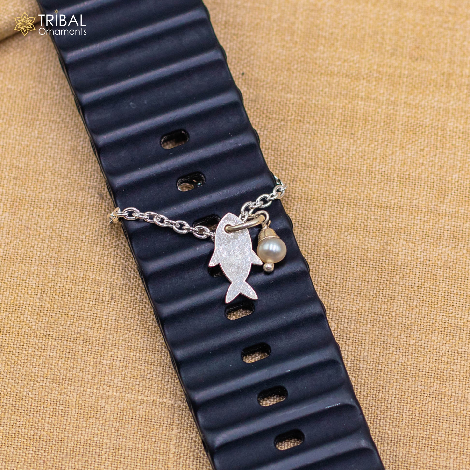 925 sterling silver fish design watch charms wsc08 - TRIBAL ORNAMENTS