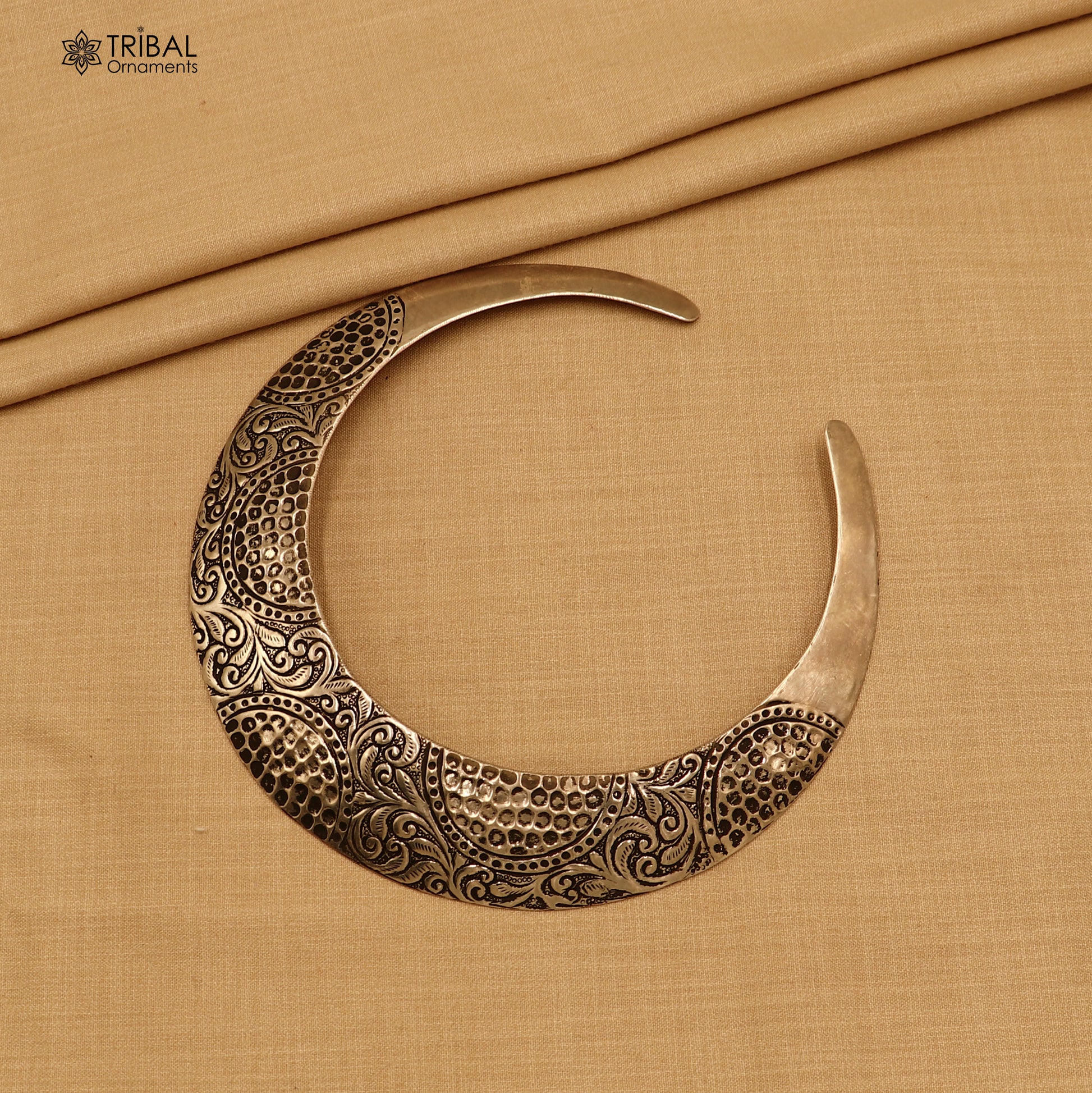 925 sterling silver fit neck choker necklace ethnic jewelry set795 - TRIBAL ORNAMENTS