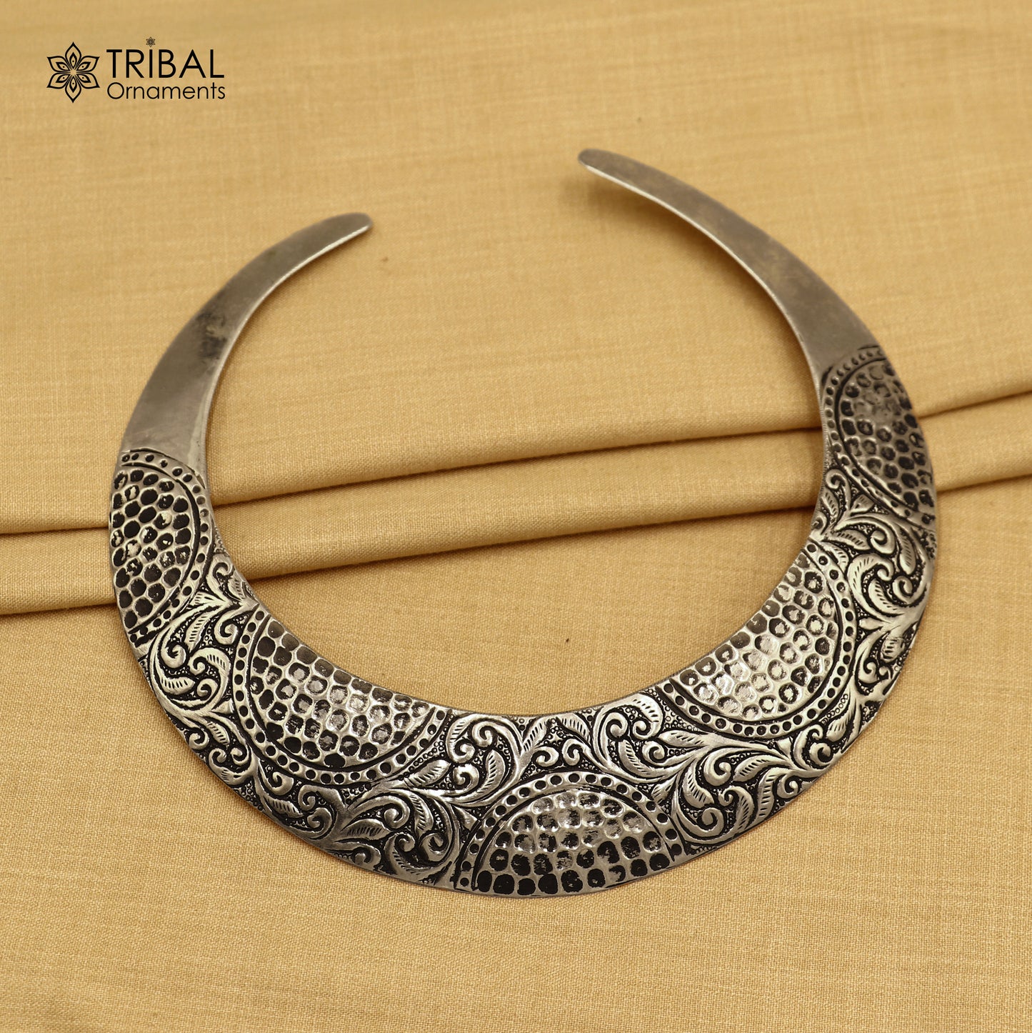 925 sterling silver fit neck choker necklace ethnic jewelry set795 - TRIBAL ORNAMENTS