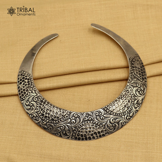 925 sterling silver fit neck choker necklace ethnic jewelry set795 - TRIBAL ORNAMENTS