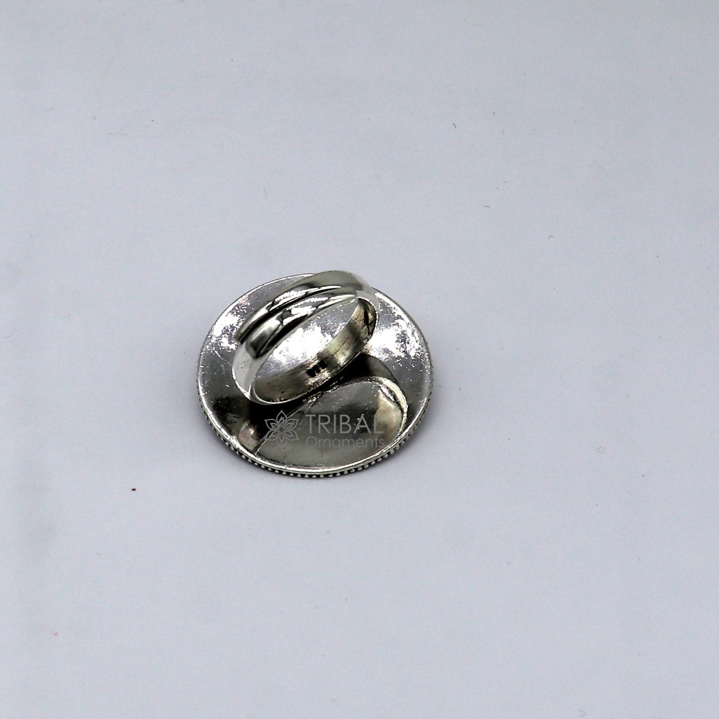 925 Sterling silver Floral design tribal adjustable ring band for women/ brides ring406 - TRIBAL ORNAMENTS