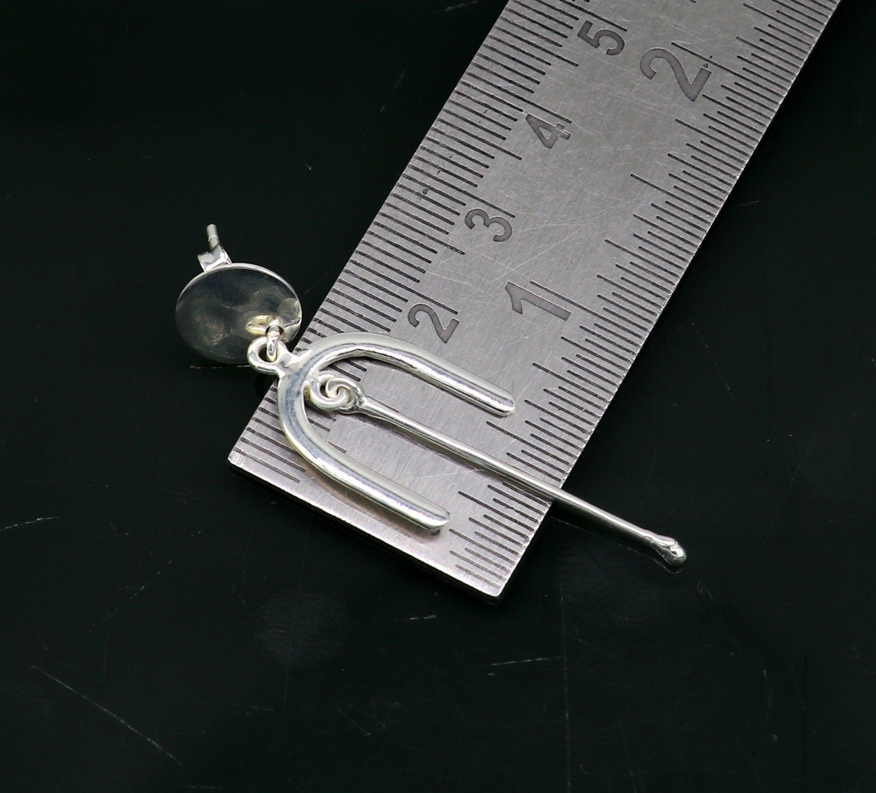 925 sterling silver flower stud earring, excellent fancy drop dangle elegant dainty light weight earrings best gifting ear696 - TRIBAL ORNAMENTS