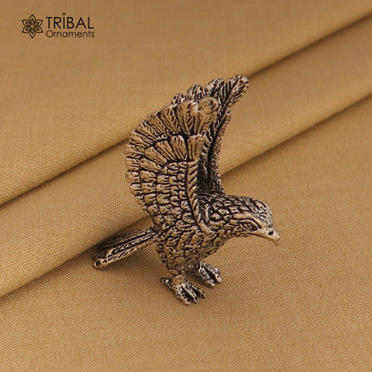 925 sterling silver Garuda eagle statue sculpture, decorative home art figurine by TRIBAL ORNAMENTS